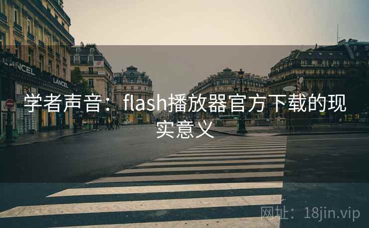 学者声音:flash播放器官方下载的现实意义