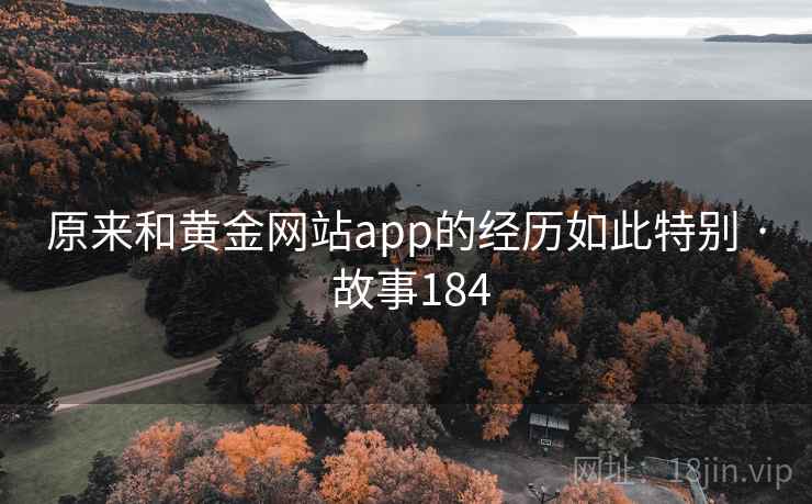 原来和黄金网站app的经历如此特别 · 故事184